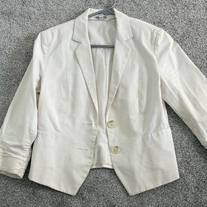 Express White Blazer Jacket Suit Career Women’s Work Top 4